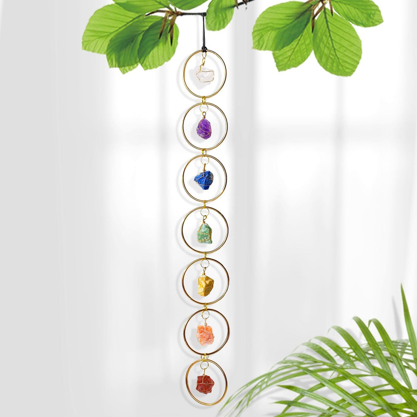 💎 Raw Crystal 7 Chakra Gemstone Wall Decor