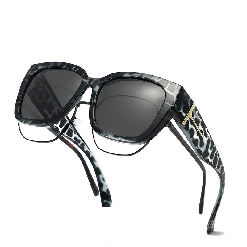 🕶️ Polarized Fit Over Sunglasses for Women – UV400 Protection Floral Frame Wear Over Prescription Glasses