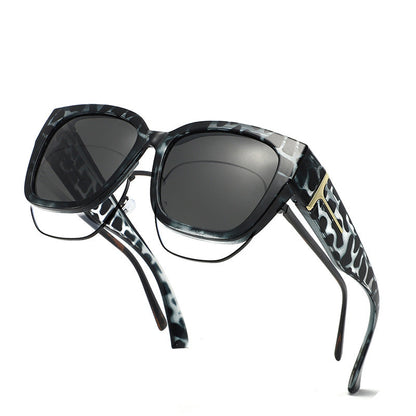🕶️ Polarized Fit Over Sunglasses for Women – UV400 Protection Floral Frame Wear Over Prescription Glasses