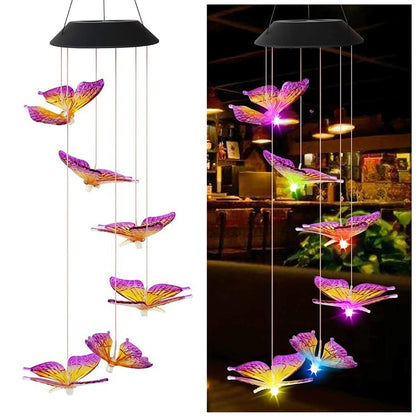 🦋 Enhance Your Garden - ✨Creative Bird Design Solar Wind Chimes