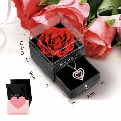 👉 Apple Gift Box Heart Necklace —💖 The Perfect Gift or a Beautiful Treat for Yourself