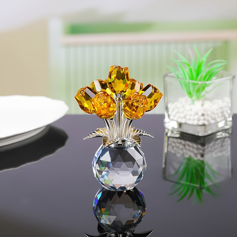 🌹Mother’s Day 50% Off: 7-Color Crystal Rose Floral Keepsake