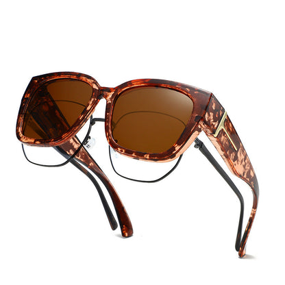 🕶️ Polarized Fit Over Sunglasses for Women – UV400 Protection Floral Frame Wear Over Prescription Glasses