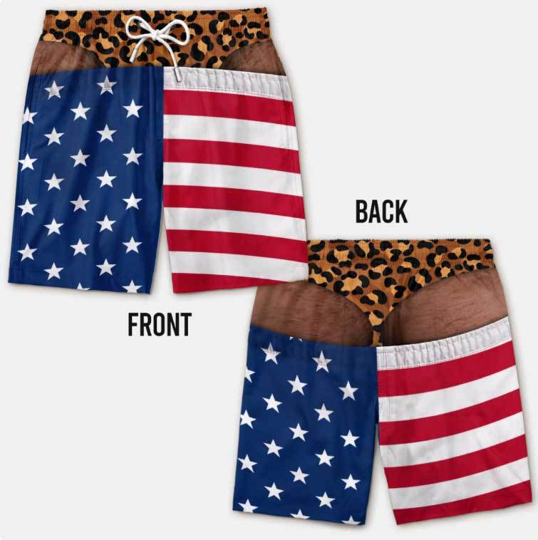 🔥🥳40K+ SOLD!😂Funny Patriotic Men’s Swim Trunks