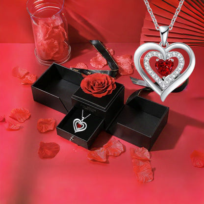 👉 Apple Gift Box Heart Necklace —💖 The Perfect Gift or a Beautiful Treat for Yourself