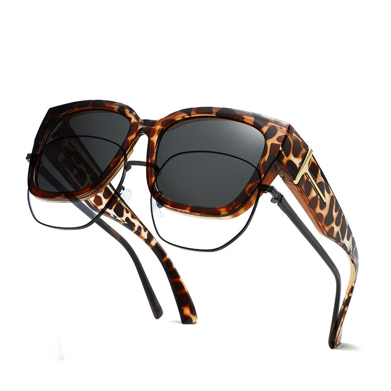 🕶️ Polarized Fit Over Sunglasses for Women – UV400 Protection Floral Frame Wear Over Prescription Glasses