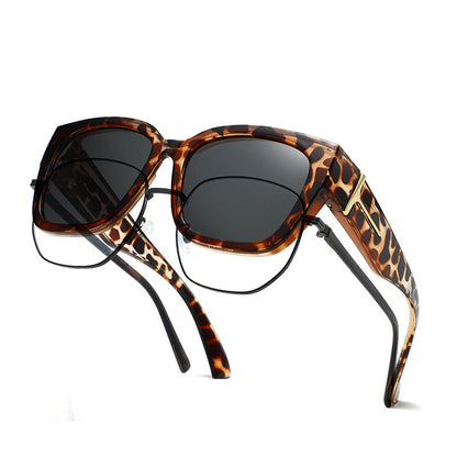 🕶️ Polarized Fit Over Sunglasses for Women – UV400 Protection Floral Frame Wear Over Prescription Glasses