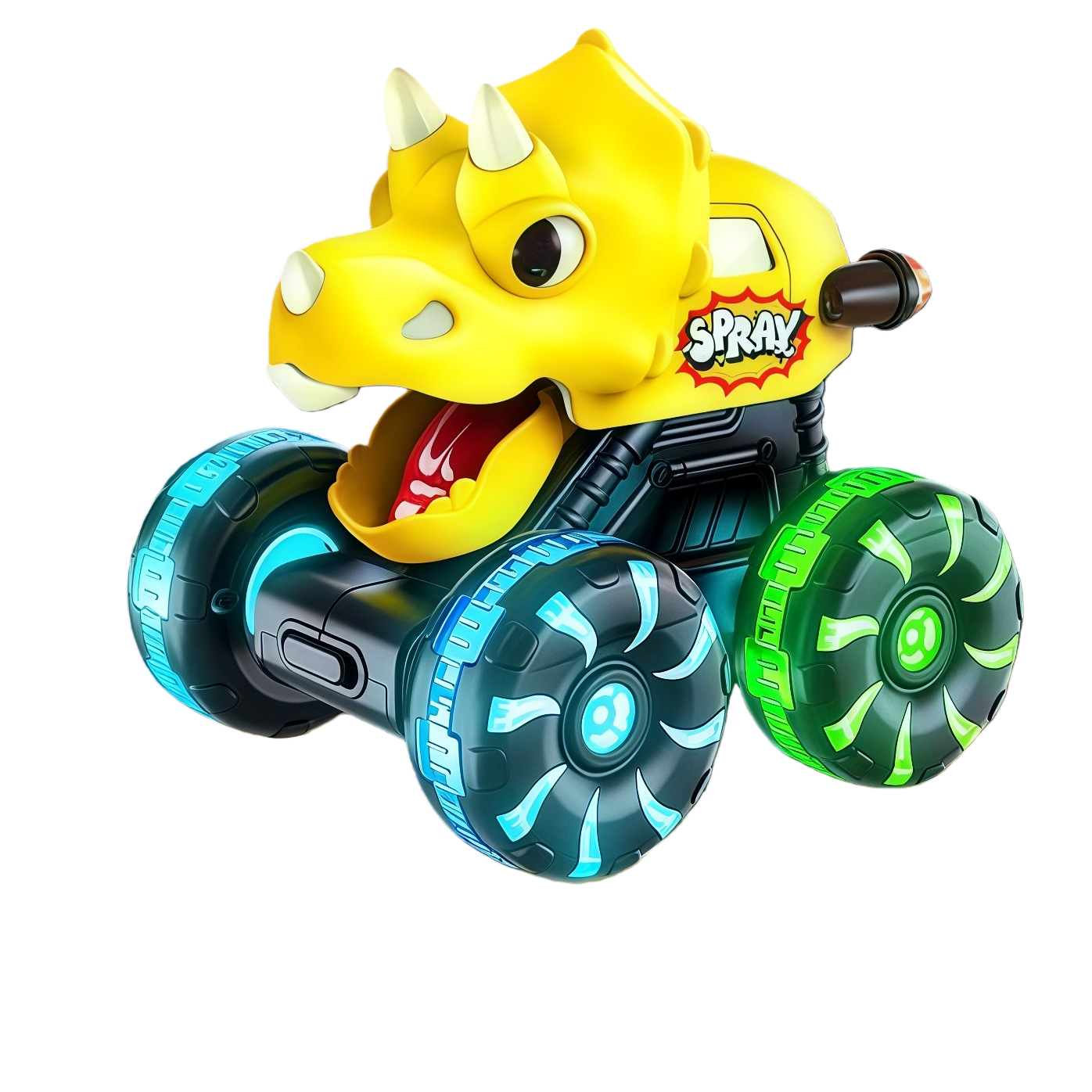 🚗 Press & Go Dino Truck Toy with Motion Activated Light for Toddlers