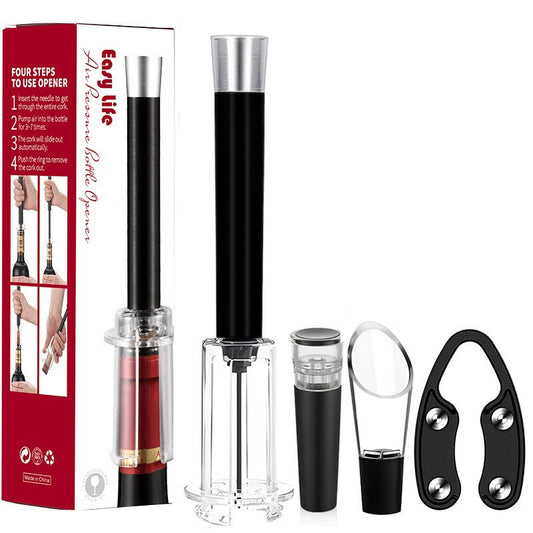 🍷Air Pump Wine Opener Set – 4-Piece Wino On-The-Go Set
