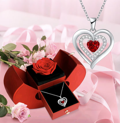 👉 Apple Gift Box Heart Necklace —💖 The Perfect Gift or a Beautiful Treat for Yourself