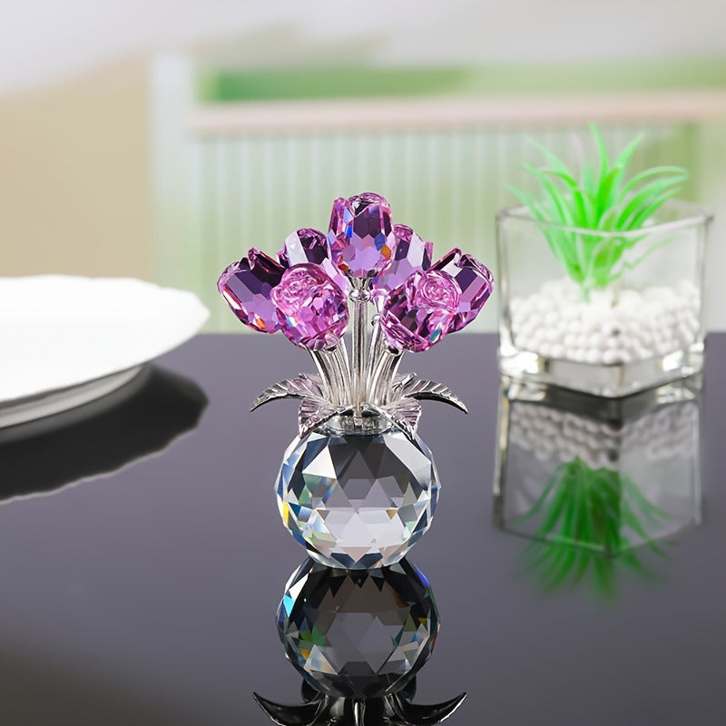 🌹Mother’s Day 50% Off: 7-Color Crystal Rose Floral Keepsake