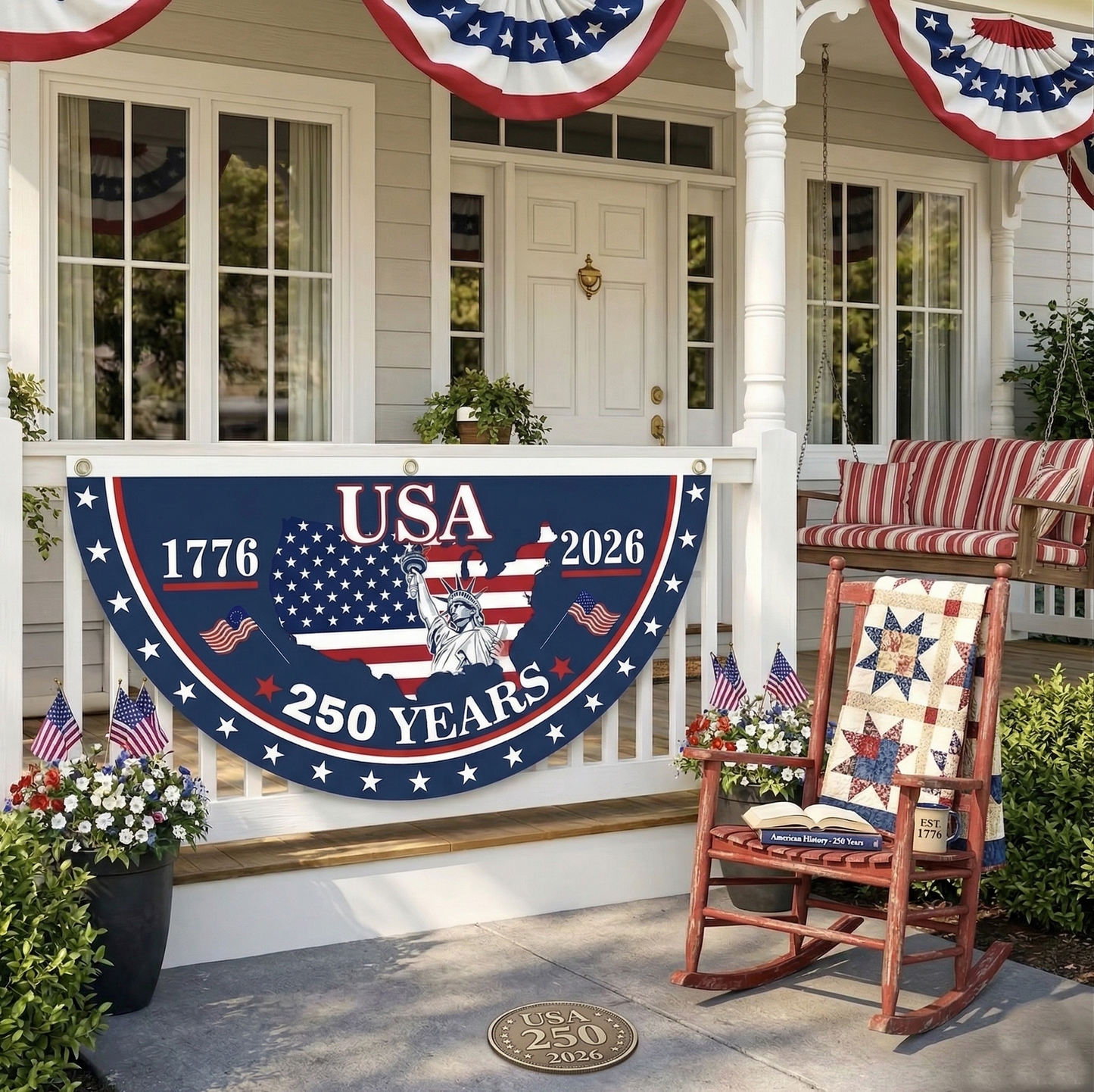 🦅🎆 Patriotic Best Seller  USA 250th Anniversary Flag Banner – Honor the American Spirit