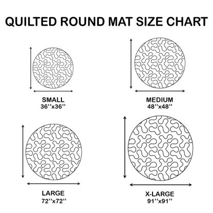 💀3D Skeleton Vortex Quilted Round Halloween Rug🎃