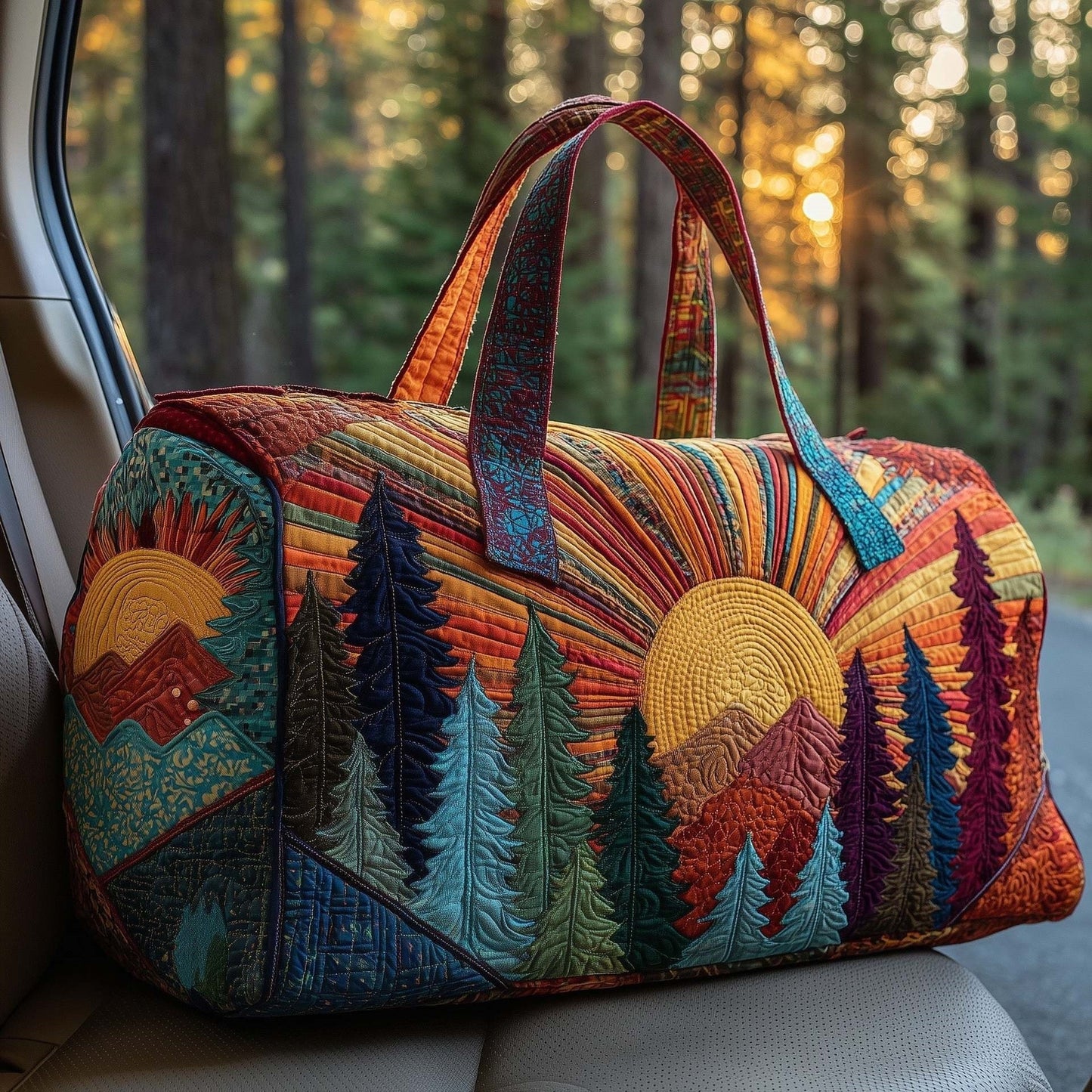 Hippie Journey Quilted Duffle Bag