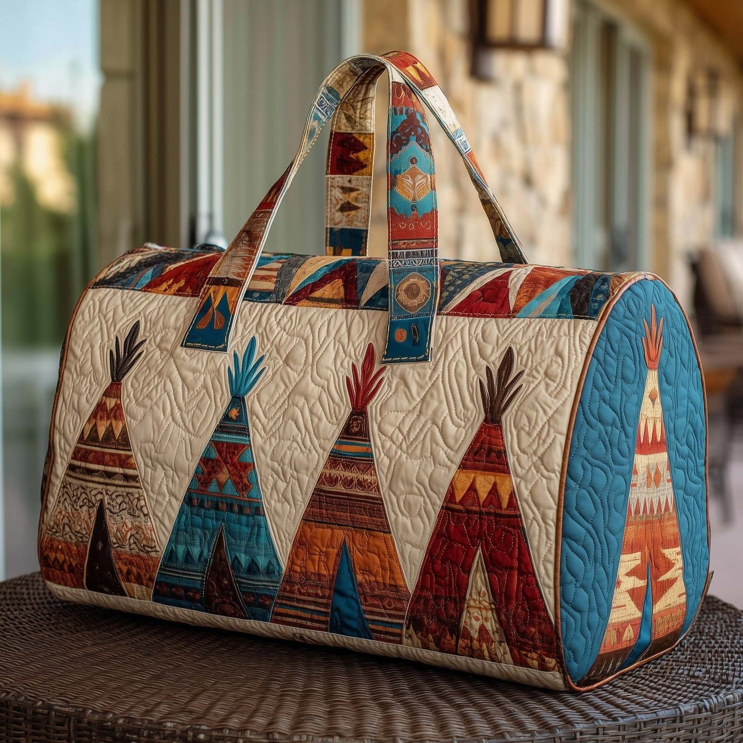 Hippie Journey Quilted Duffle Bag