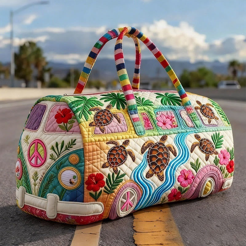 Hippie Journey Quilted Duffle Bag