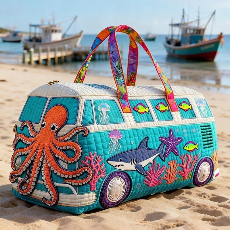 Hippie Journey Quilted Duffle Bag