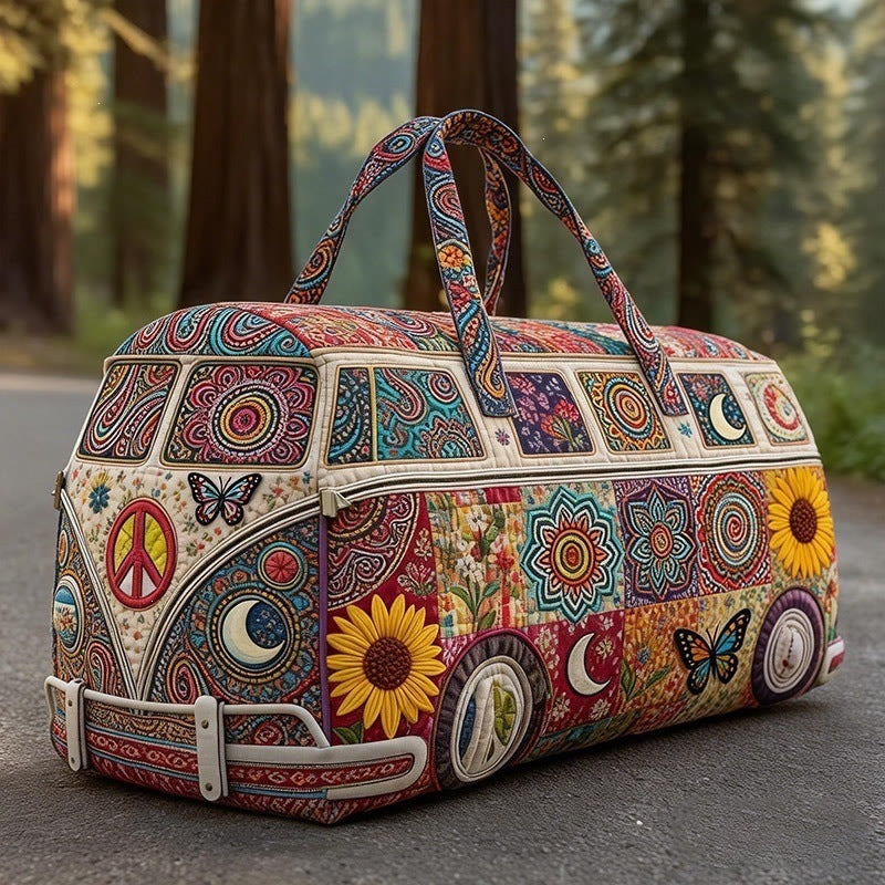 Hippie Journey Quilted Duffle Bag