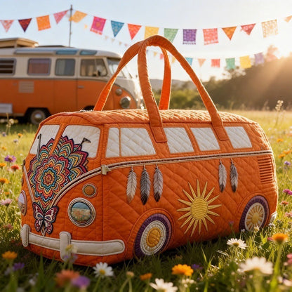 Hippie Journey Quilted Duffle Bag