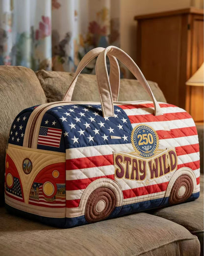 Hippie Journey Quilted Duffle Bag