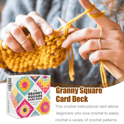 🧶✨The Granny Square Card Deck  – 50 Crochet Patterns
