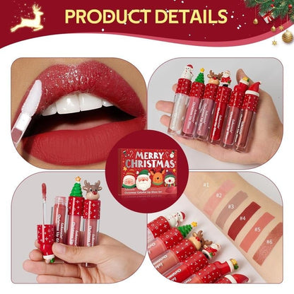 💄✨ Christmas Lip Gloss Set – 6 Colors