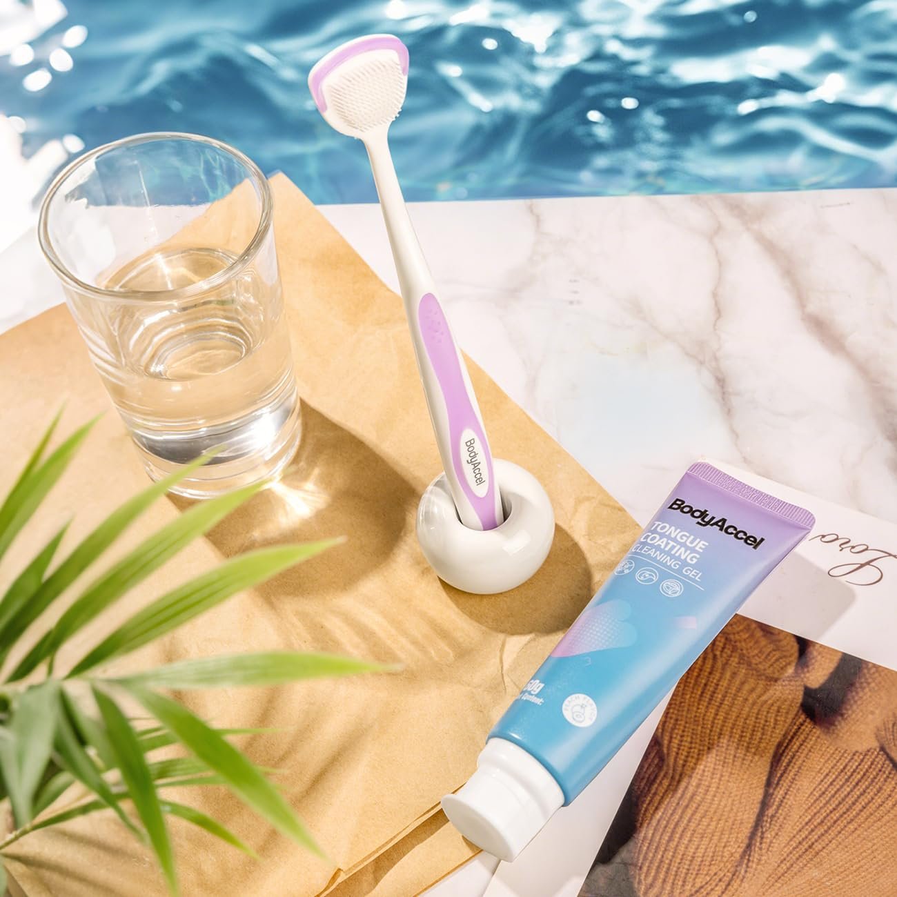 💥BodyAccel Tongue Cleaning Gel Band Brush👄
