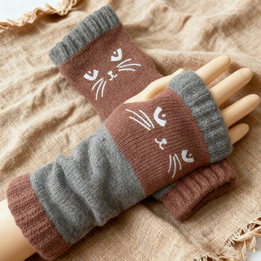 💥Buy 2 Get 1 Free — Cute Women’s Knitted Cat Gloves🐱