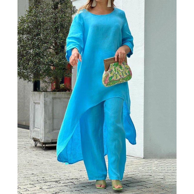 🔥SUMMER SALE🔥 Casual Irregular Long Sleeve Two-piece Set 💥 BUY 2 FREE SHIPPING