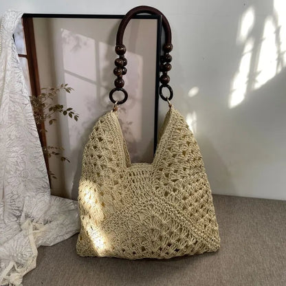 🧺Vintage Handwoven Tote Purse💖