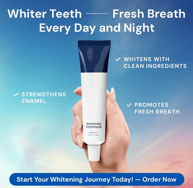 🦷  Fluoride-Free Hydroxyapatite Teeth Whitening Toothpaste with Coconut Oil & Xylitol ❄️
