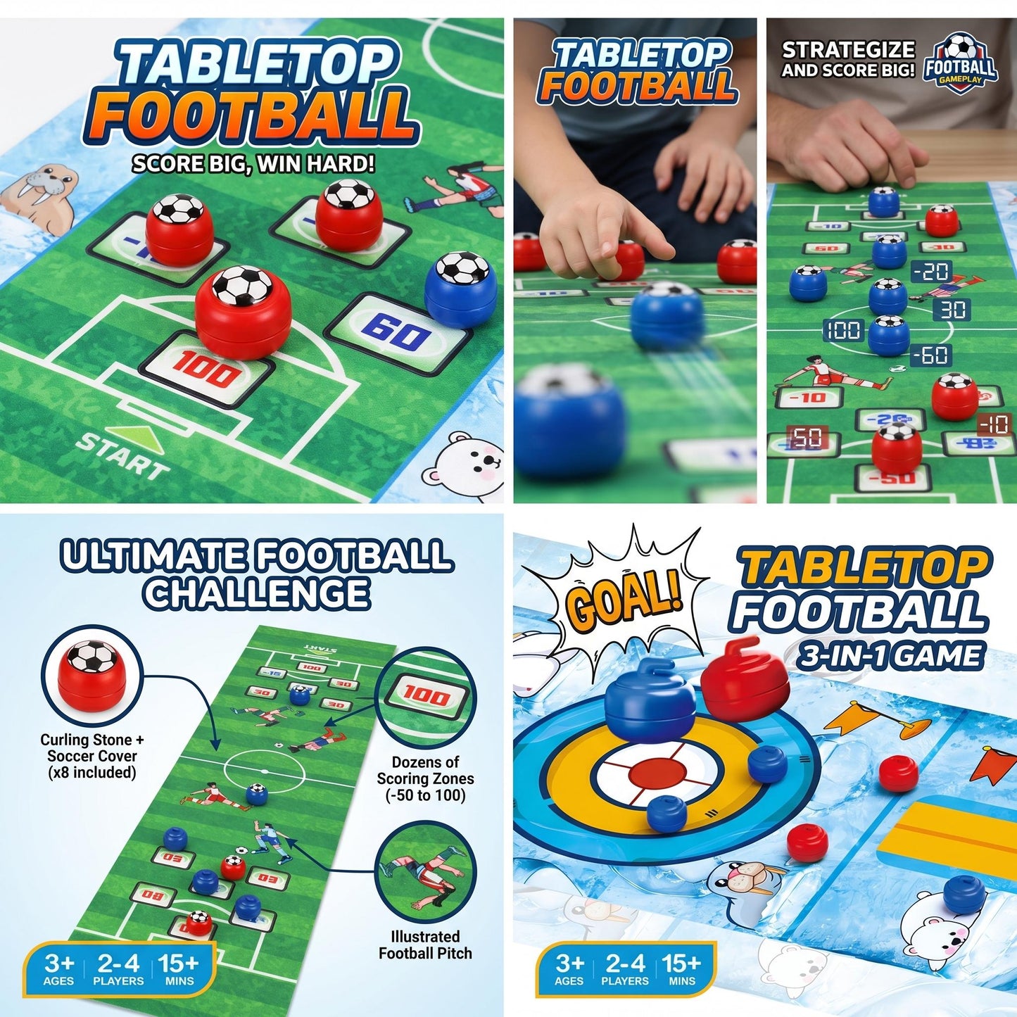 🔥2026 Hot Sale 50% OFF!🎉 3-in-1 Desktop Sports Game Set