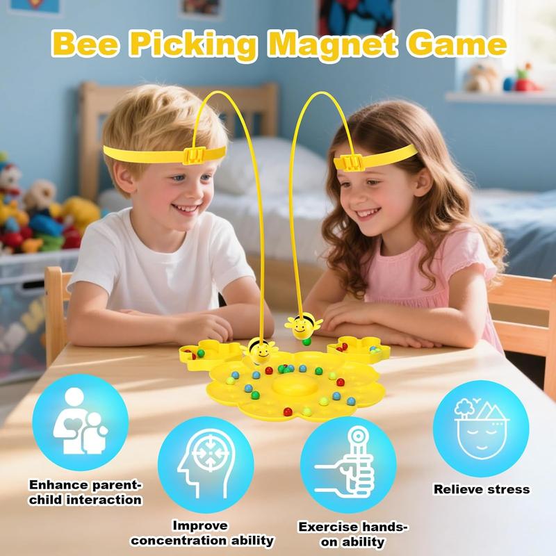 Fun Family Games for Kids and Adults Colorful Multifunctional Magnetic Bee Toy String Game for Outdoor Backyard Travel Camping Edition Ages 3+
