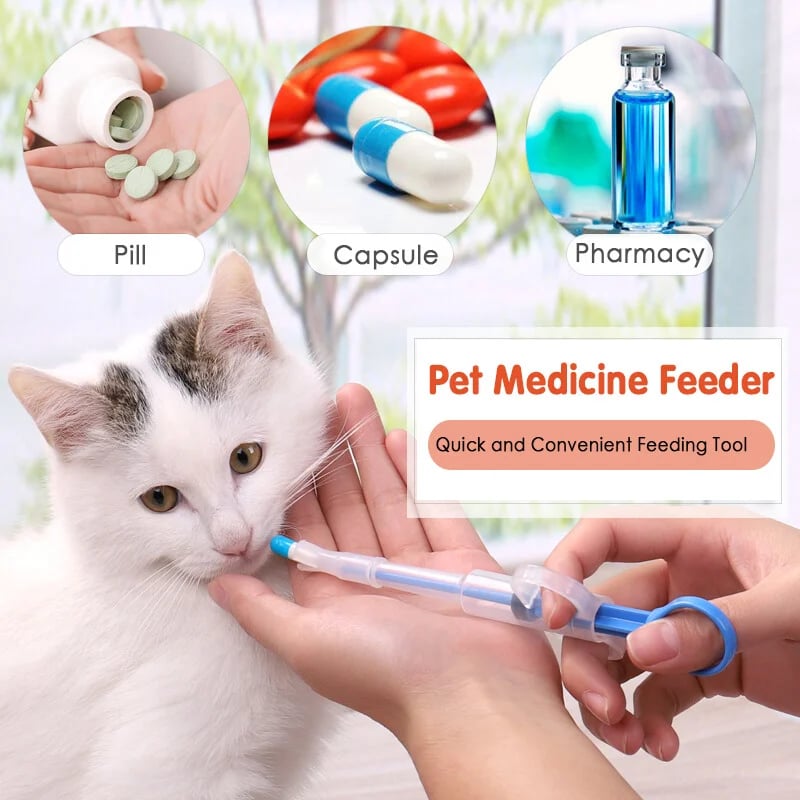 💉 2-in-1 Pet Medicine Feeder – For Pills & Liquid Medication 🐾