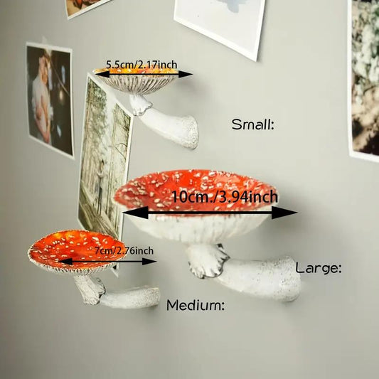 Mushroom Shelf 3 Pack Cute Cottage Core Wall Decor