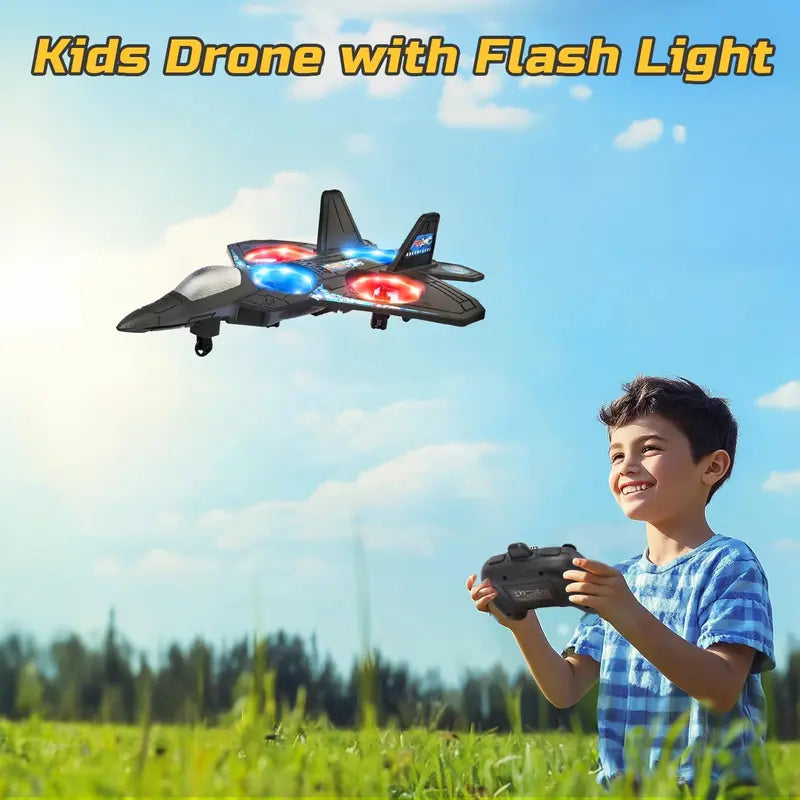 🎮2.4G Remote Control Stunt Fighter Plane, Beginner Friendly RC Drone Aircraft With Headless Mode✈️