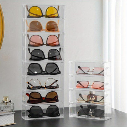 Transparent dustproof sunglasses storage box
