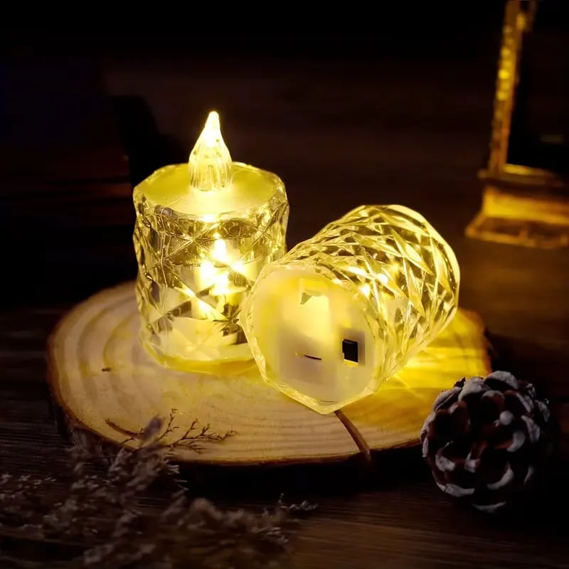 Flammenloses Kristallkerzenlicht
