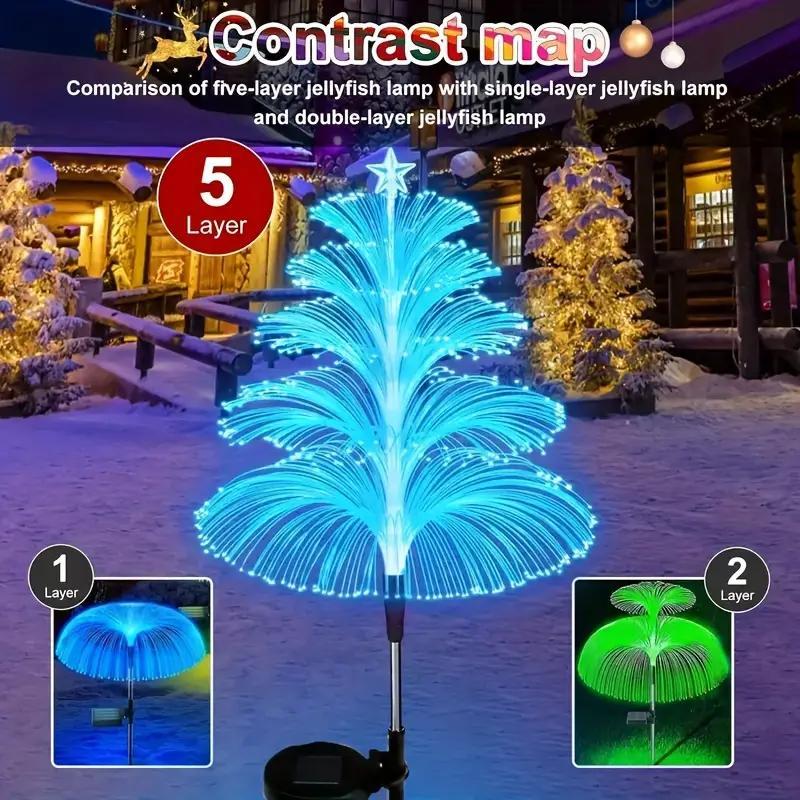 Solar-Weihnachtsbaumbeleuchtung mit 7 Farbverläufen und wechselnden Farben🎄