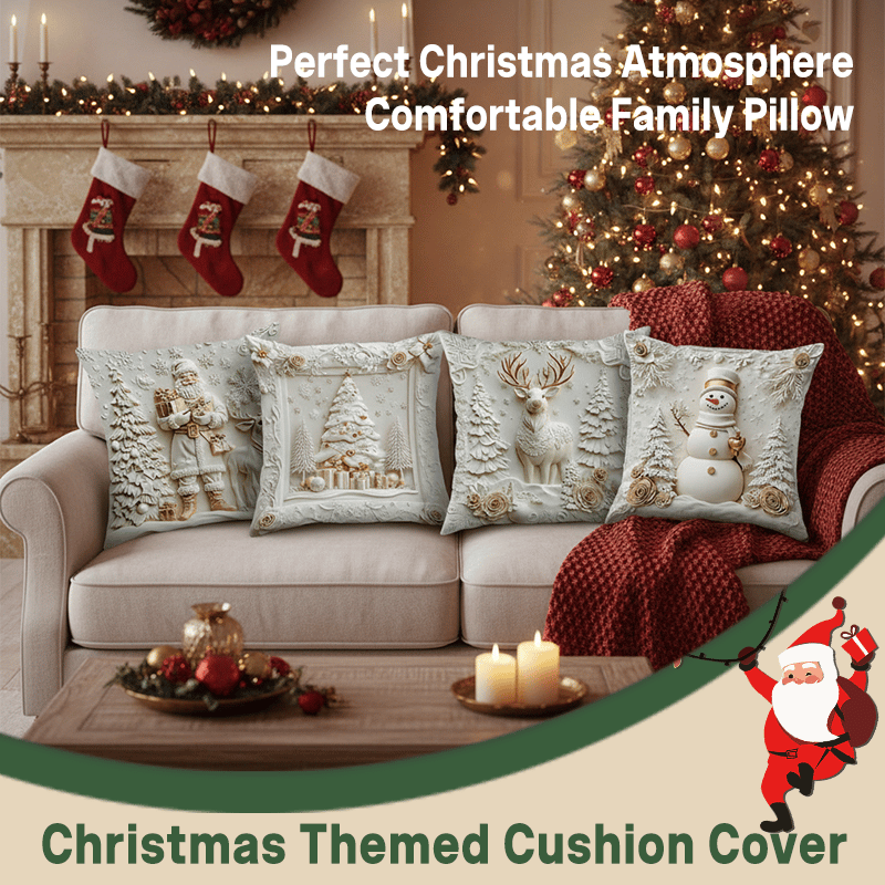 Christmas Themed Cushion Cover
