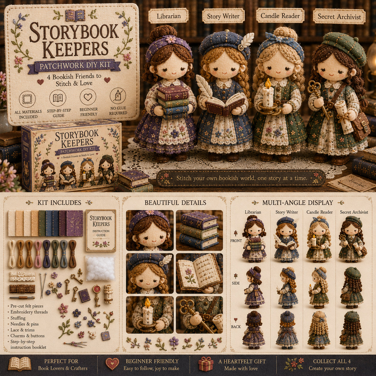 🎁Last Day:75% OFF🧵 Tiny Worlds Collection – Patchwork DIY Kit Series