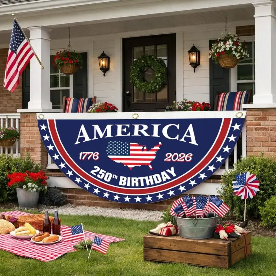 🦅🎆 Patriotic Best Seller  USA 250th Anniversary Flag Banner – Honor the American Spirit