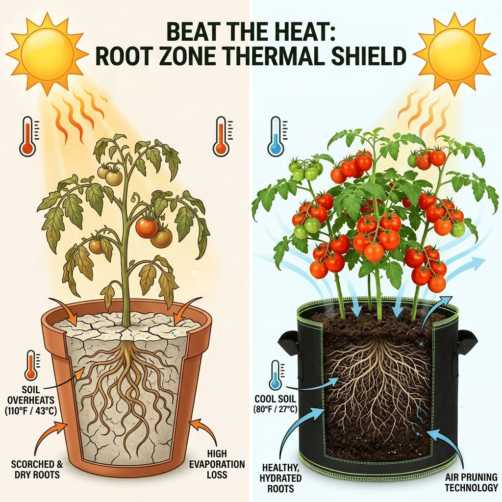 🪴 Heavy-Duty Fabric Grow Bags – Breathable & Reusable Plant Containers