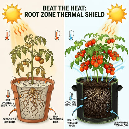 🪴 Heavy-Duty Fabric Grow Bags – Breathable & Reusable Plant Containers