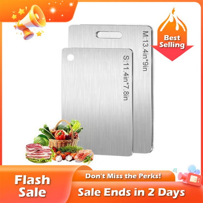 🏆🔥Stainless Steel Double Sided Chopping Board