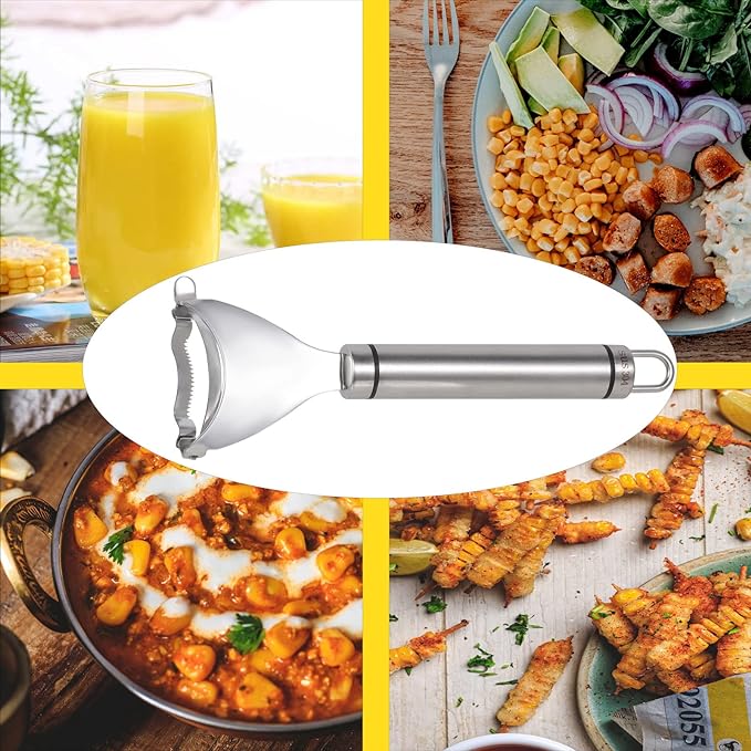 🌽 Stainless Steel Corn Stripper – Remove Kernels in Seconds