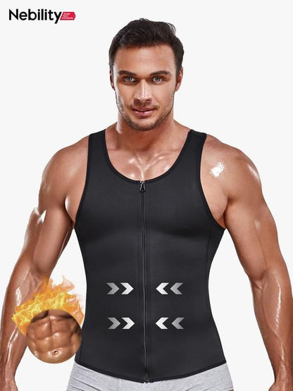 Men's zipper Waist Trainer Trimmer vest