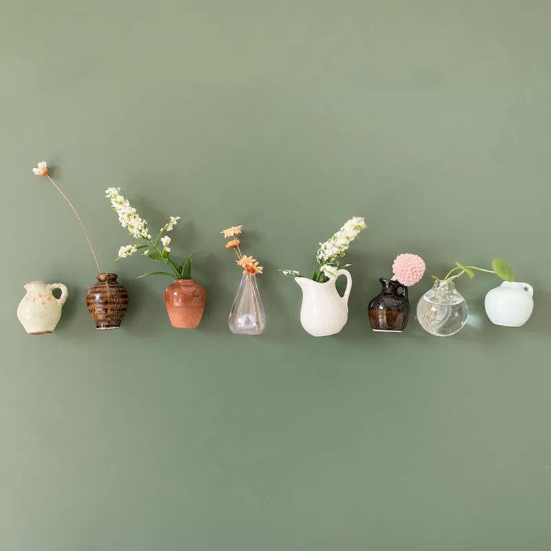🌸 Handcrafted Mini Ceramic Bud Vase Fridge Magnet
