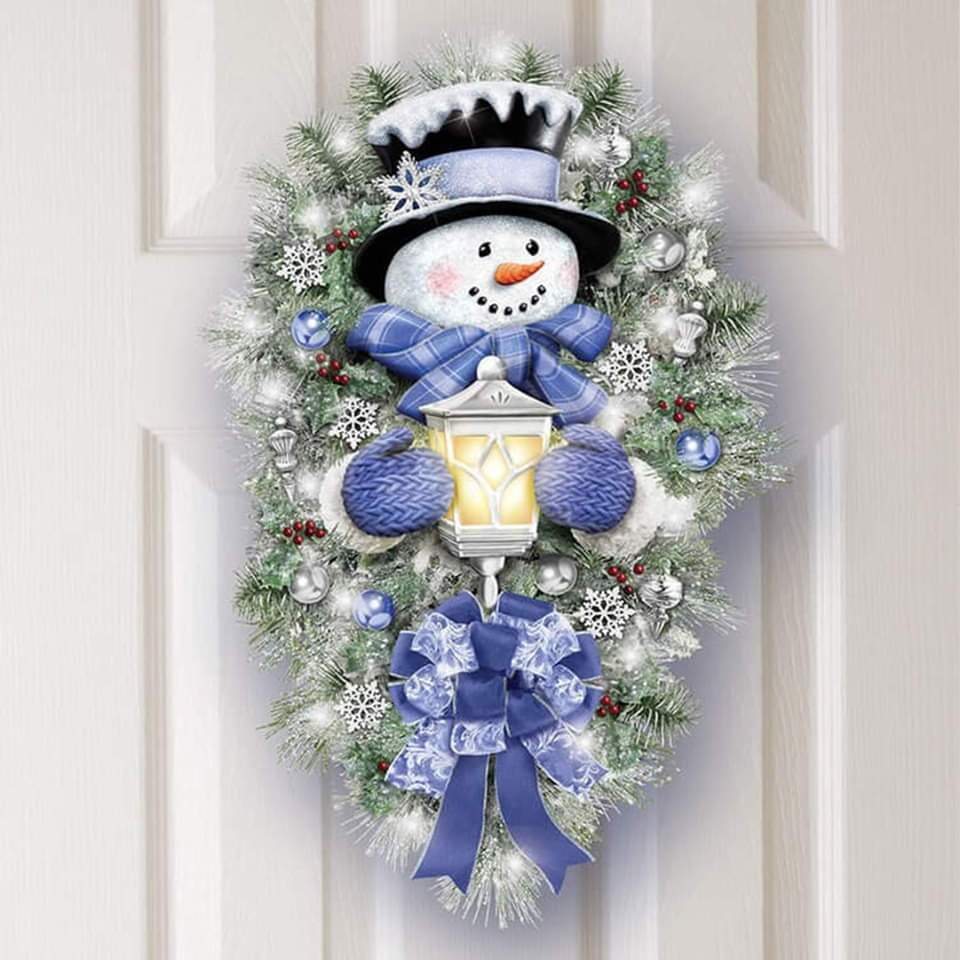 🔥BUY 1 GET 1 FREE🔥🎁"A WARM WINTER WELCOME" SNOWMAN  🌲Sticker⛄