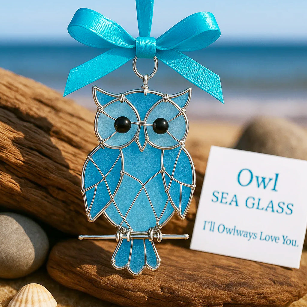 Handmade Sea Glass Bird Ornament